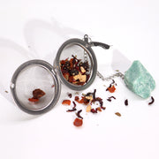 Raw Crystal Gemstone Tea Strainer - Green Aventurine