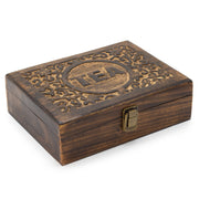 Mango Carved Tea Box - 12 compartments