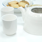 Classic White Teapot Set - Six Cups