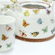 Butterflies Teapot Set - Six Cups