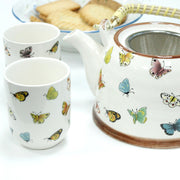 Butterflies Teapot Set - Six Cups