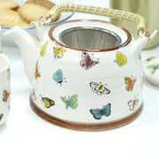 Butterflies Teapot Set - Six Cups