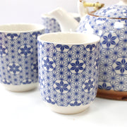 Blue Star Mosaic Teapot Set - Six Cups